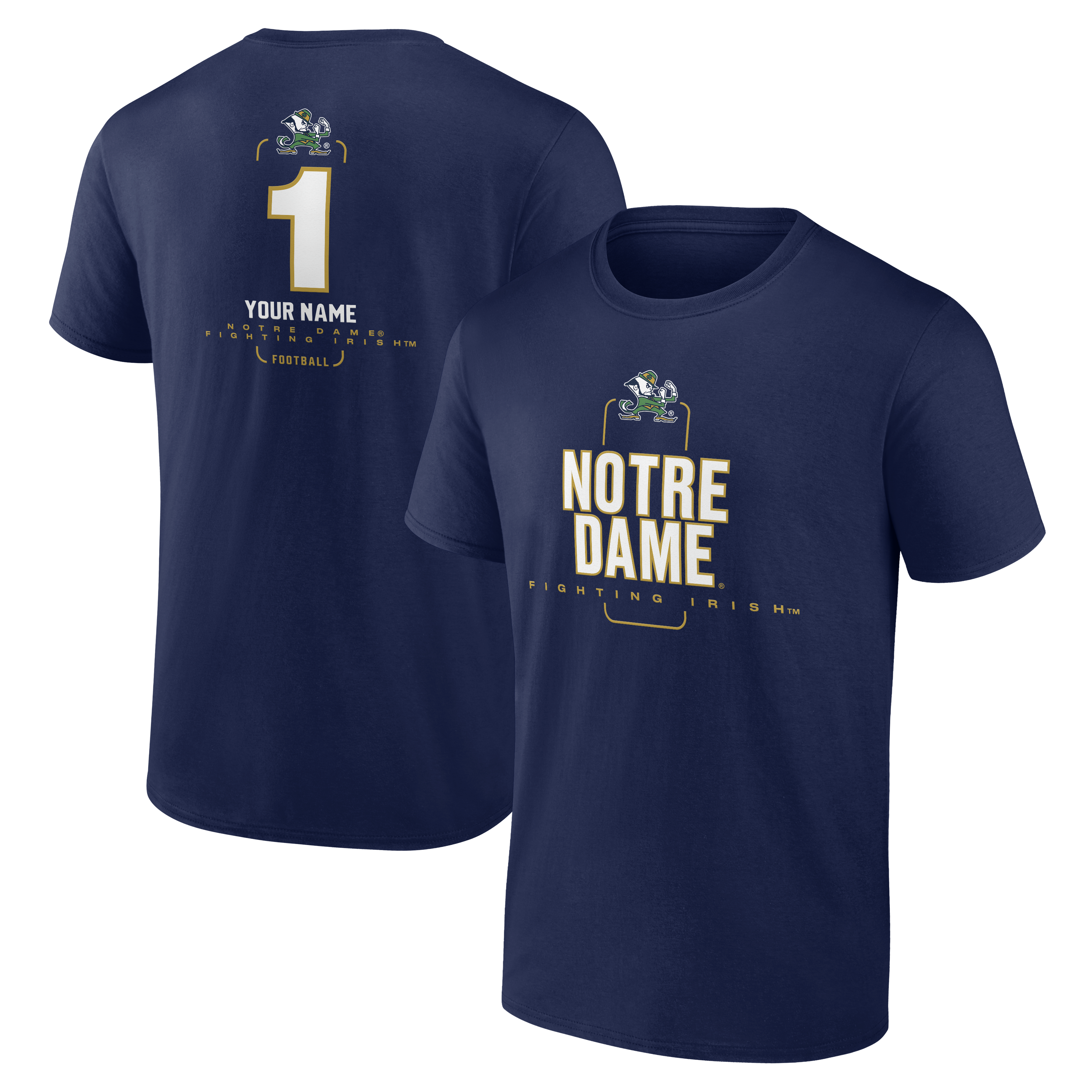Men’s Navy Notre Dame Fighting Irish Personalized Any Name Midfielder T-Shirt Men’s Navy Notre Dame Fighting Irish Personalized Any Name Midfielder T-Shirt