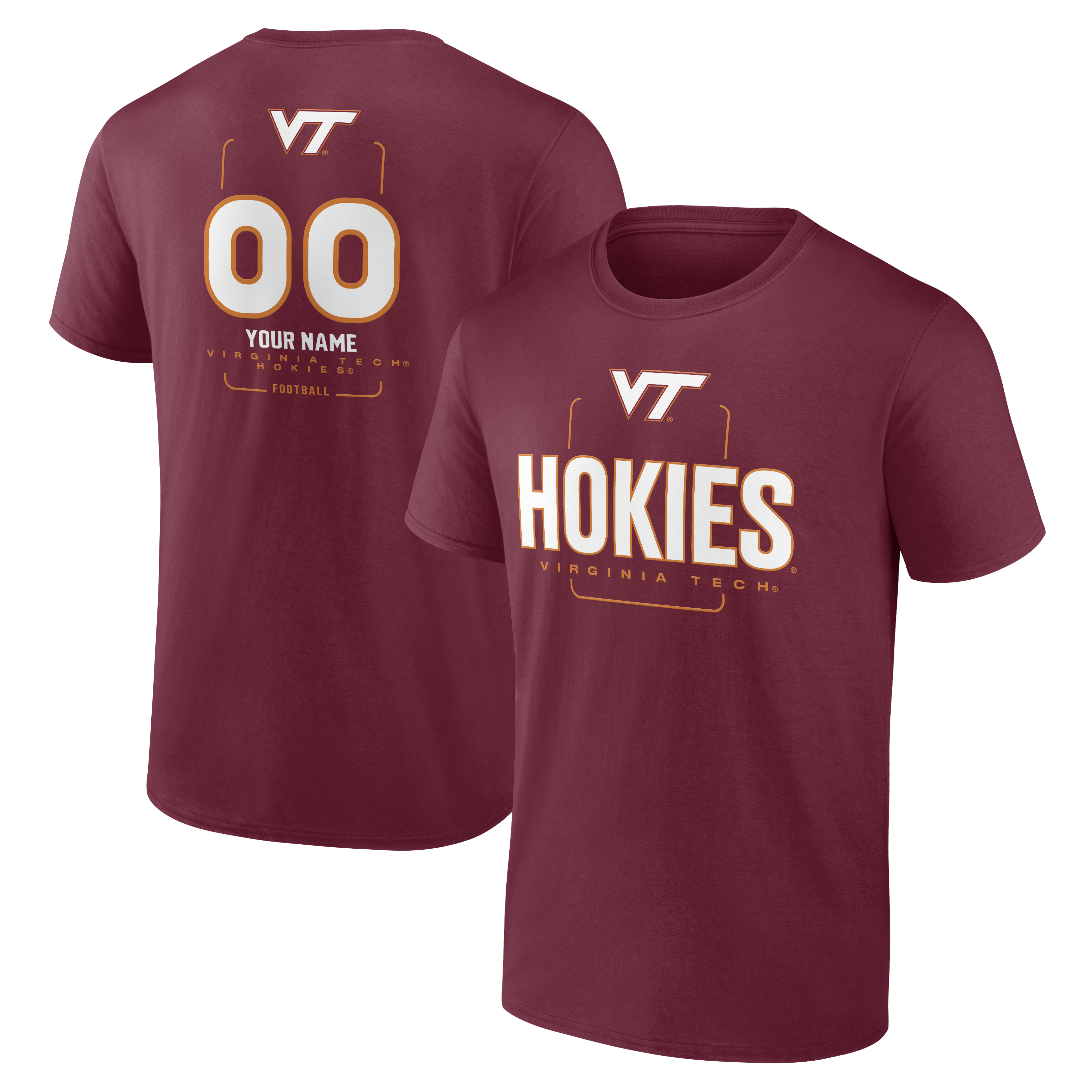 Men’s Maroon Virginia Tech Hokies Personalized Name & Number Midfielder T-Shirt Men’s Maroon Virginia Tech Hokies Personalized Name & Number Midfielder T-Shirt