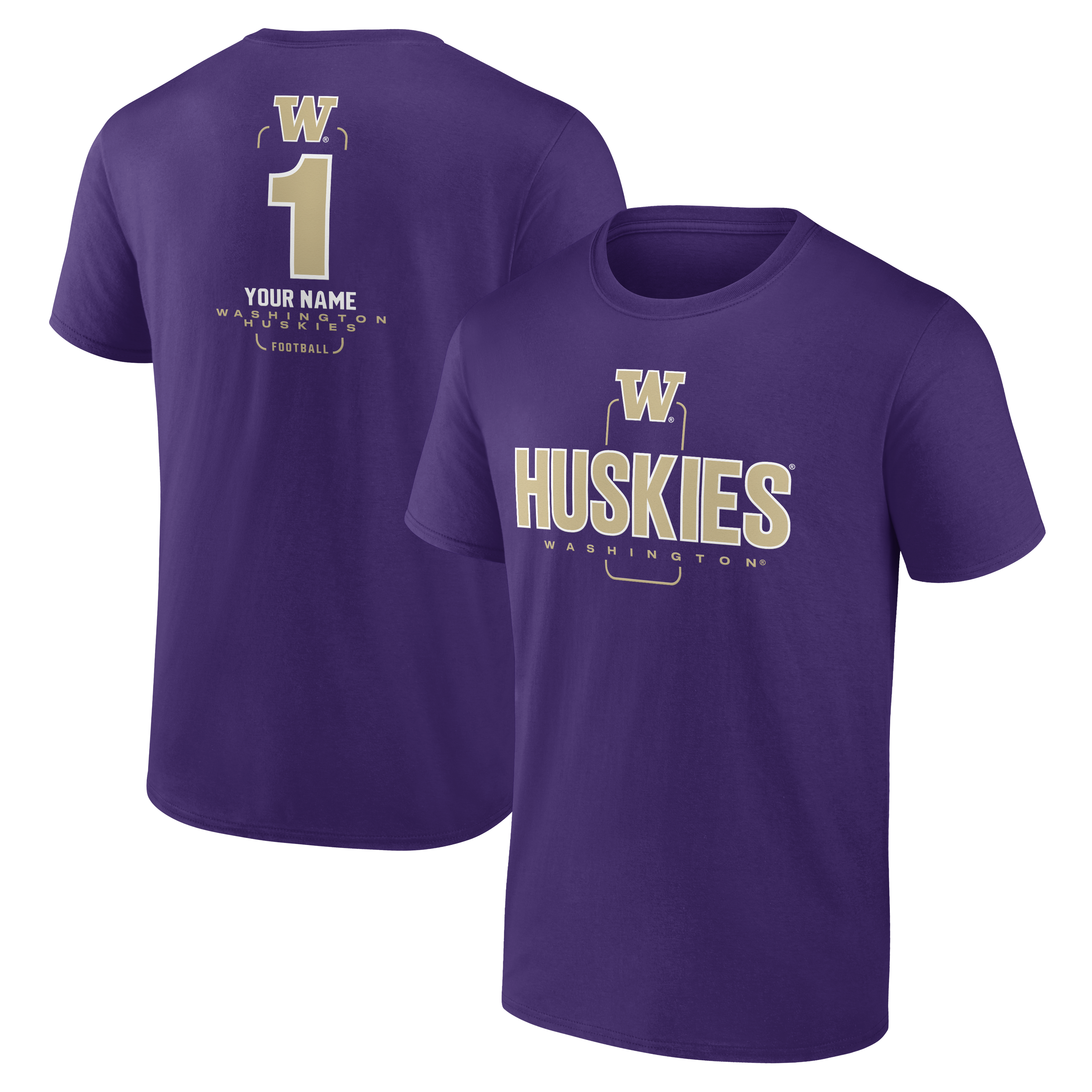 Men’s Purple Washington Huskies Personalized Any Name Midfielder T-Shirt Men’s Purple Washington Huskies Personalized Any Name Midfielder T-Shirt
