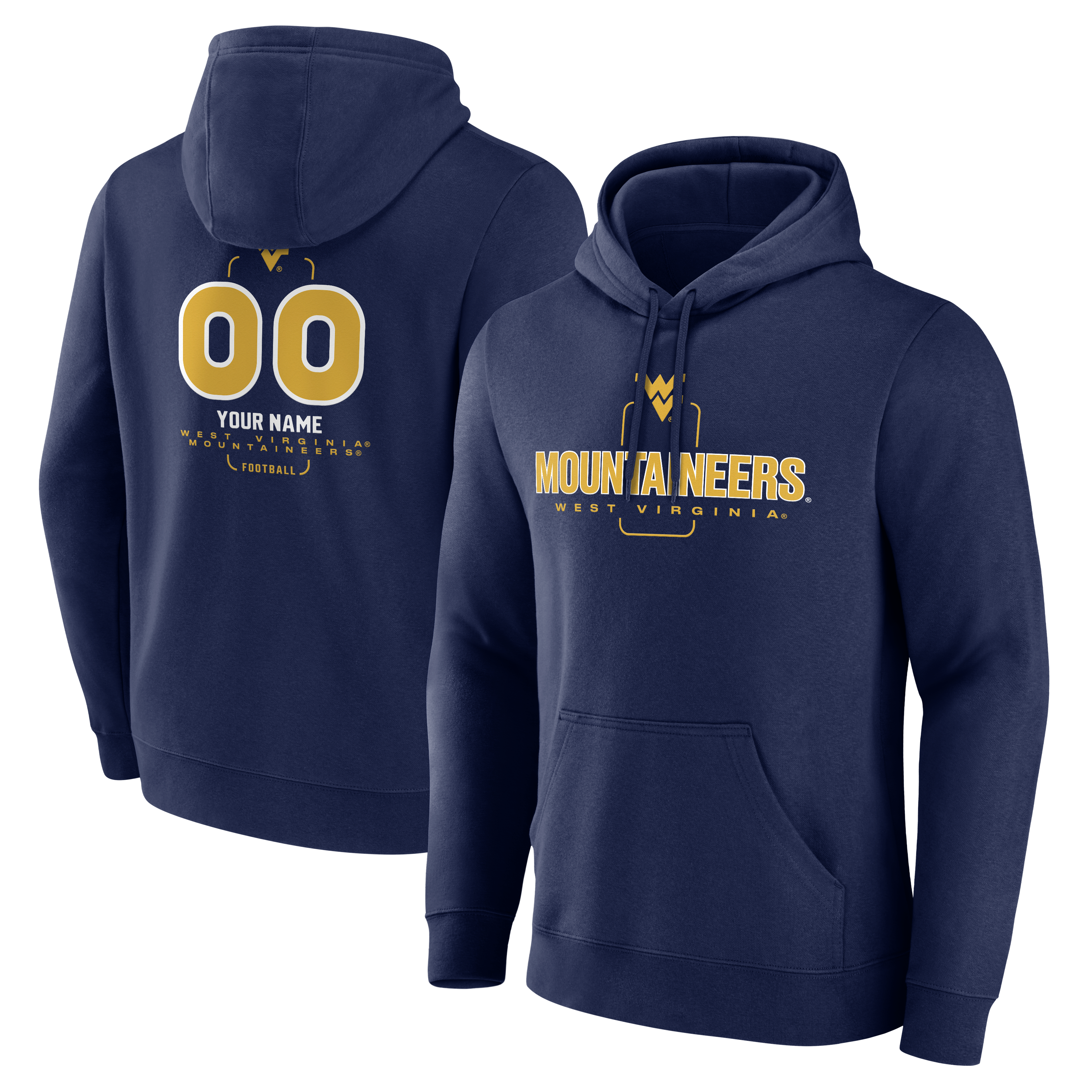 Men’s Navy West Virginia Mountaineers Personalized Name & Number Midfielder Pullover Hoodie Men’s Navy West Virginia Mountaineers Personalized Name & Number Midfielder Pullover Hoodie