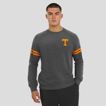 Men's J. Palmer Gray Tennessee Volunteers Players Lounge Raglan Tri-Blend Sweatshirt