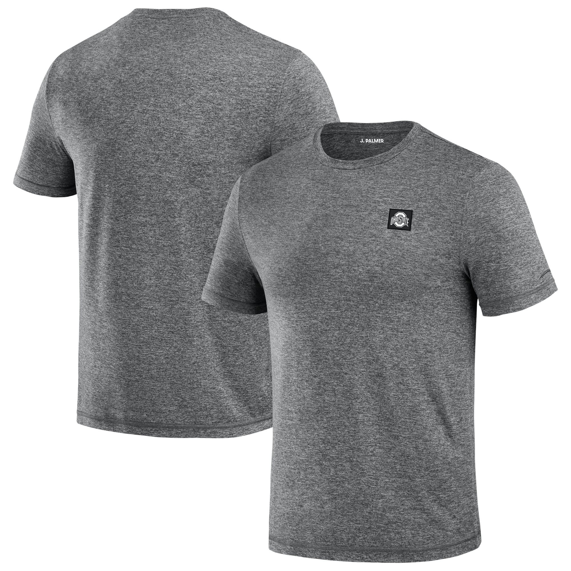 Men's J. Palmer Heather Black Ohio State Buckeyes Four Down T-Shirt