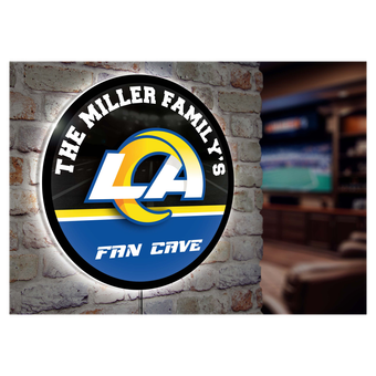 Los Angeles Rams Personalized 23" Round LED Wall Sign