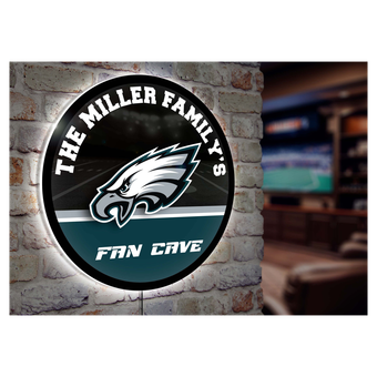 Philadelphia Eagles Personalized 23" Round LED Wall Sign