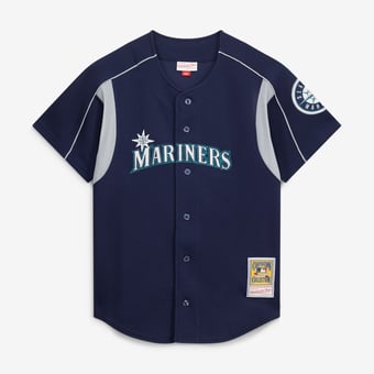 Men's Mitchell & Ness Felix Hernandez Navy Seattle Mariners Cooperstown Collection Batting Practice Jersey