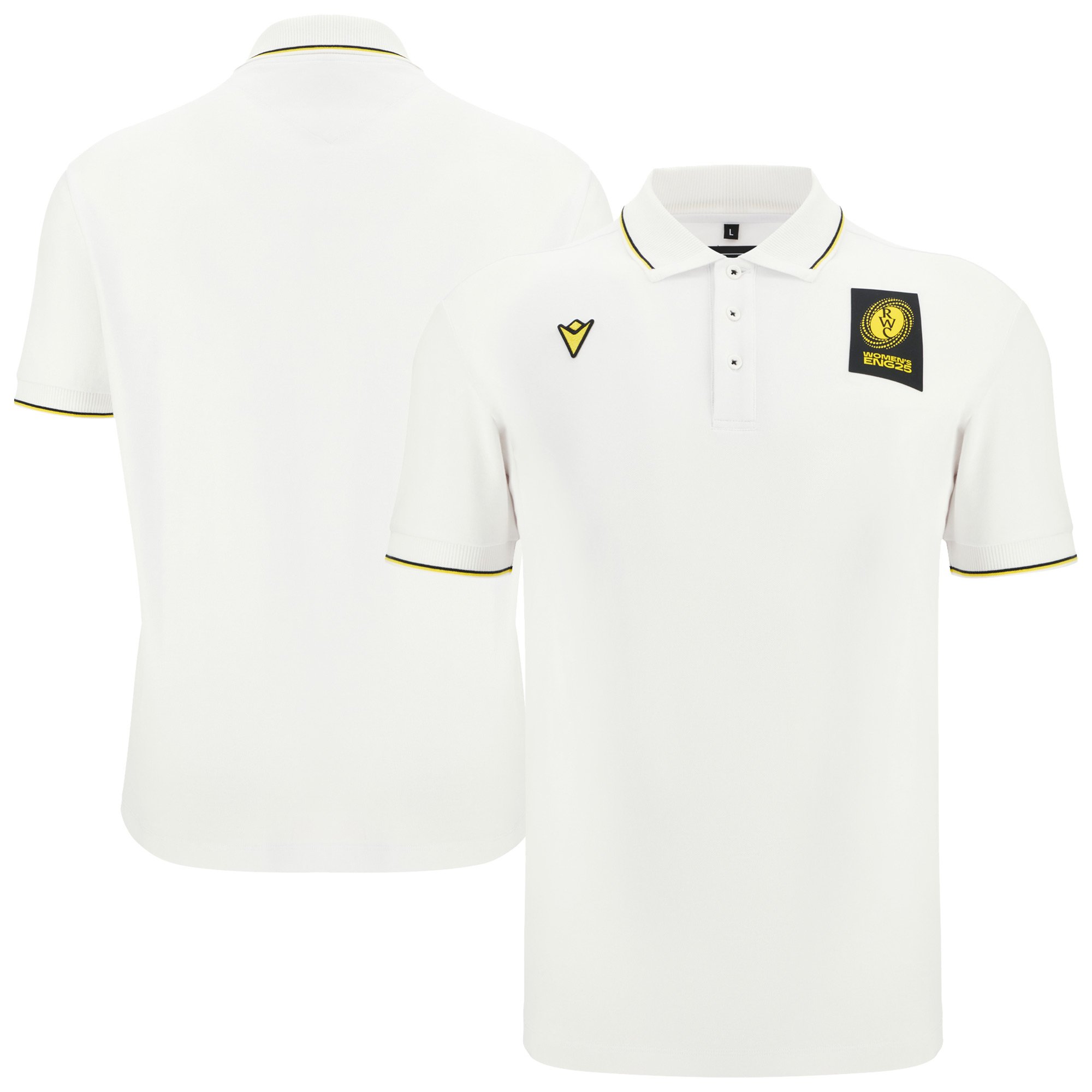 Donna Rugby World Cup 2025 Pique Polo - Bianco - Uomo