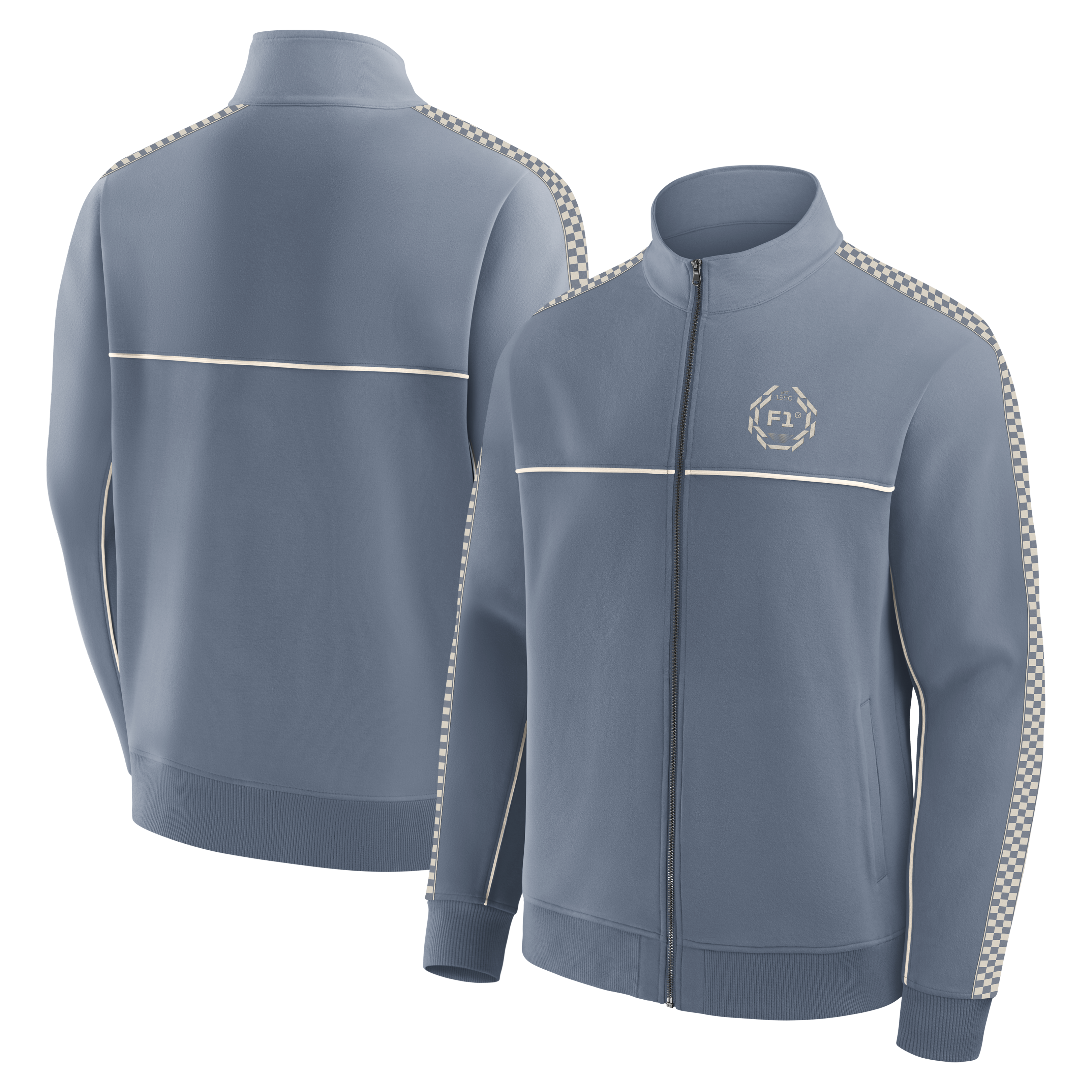 Men's Formula 1 Gray Heritage Full-Zip Track Jacket