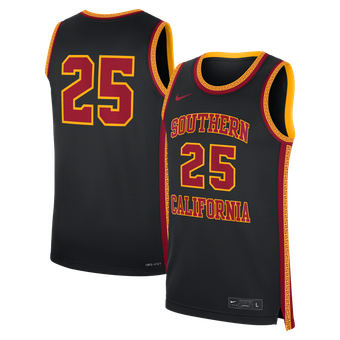 Men's Nike #25 Black USC Trojans Alternate Replica Basketball Jersey