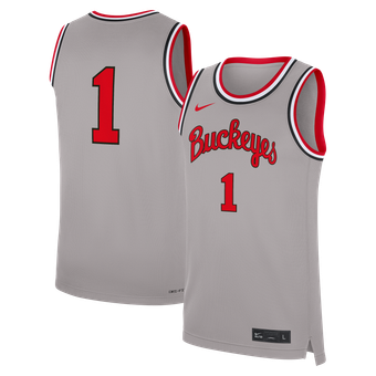 Men's Nike #1 Gray Ohio State Buckeyes Alternate Replica Basketball Jersey