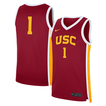 Unisex Nike #1 Cardinal USC Trojans Road Replica Basketball Jersey