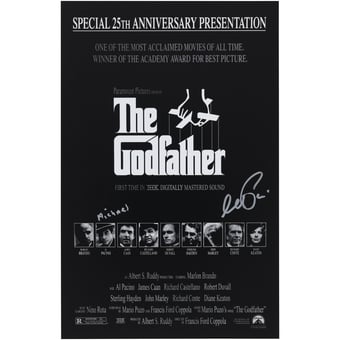 Al Pacino The Godfather Autographed 11" x 17" Mini Movie Poster with "Michael" Inscription