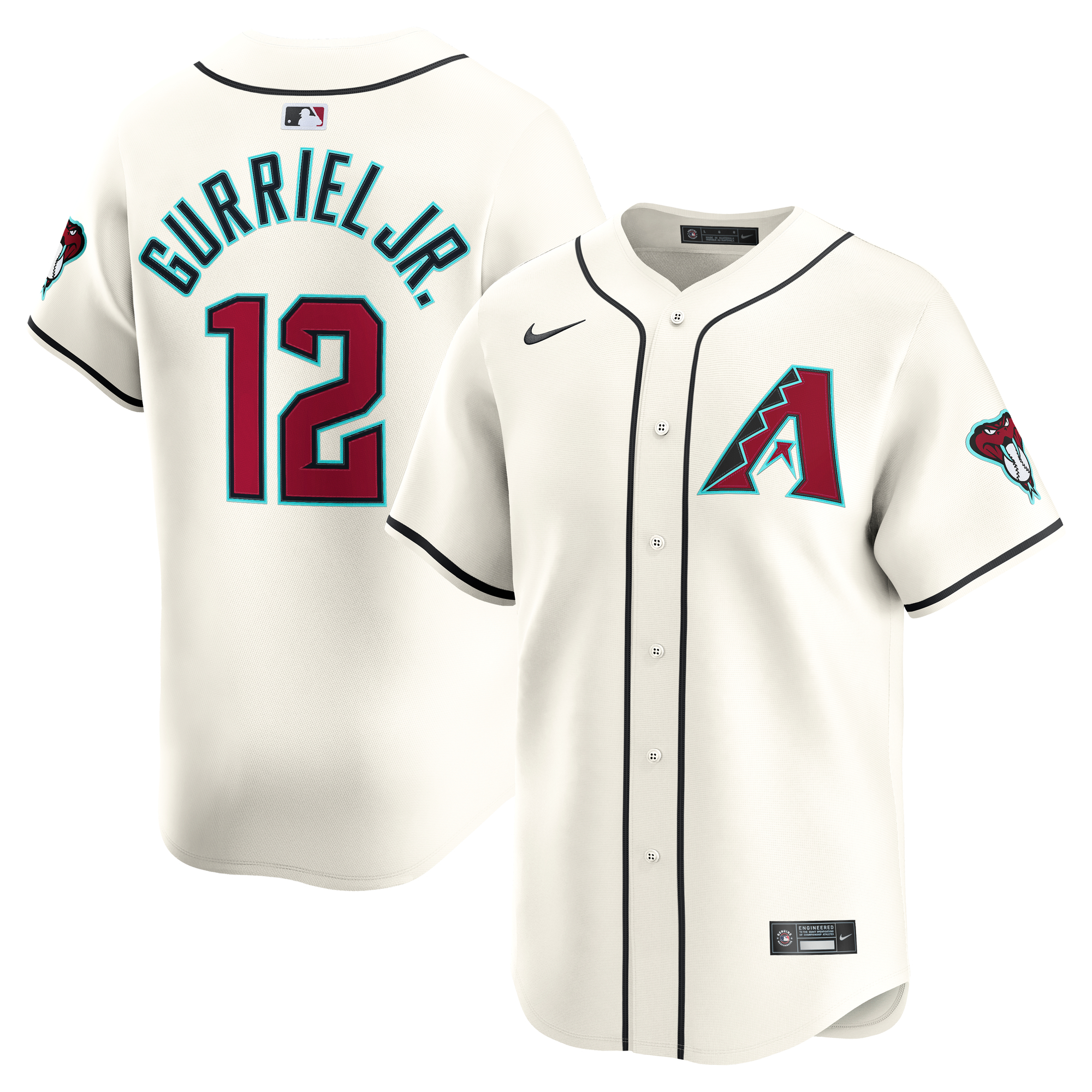 Men's Nike Lourdes Gurriel Jr. Cream Arizona Diamondbacks Home Limited Player Jersey