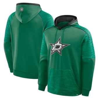 Men's Fanatics Kelly Green Dallas Stars Goaltender Defender Raglan Pullover Hoodie