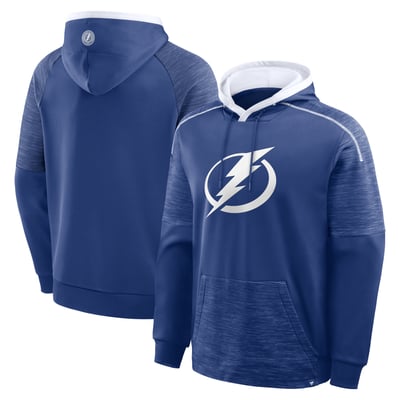 Men's Fanatics Blue Tampa Bay Lightning Goaltender Defender Raglan Pullover Hoodie