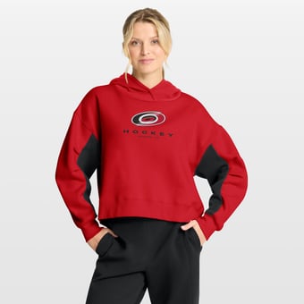 Women's Fanatics Red Carolina Hurricanes Back Check Boxy Hoodie
