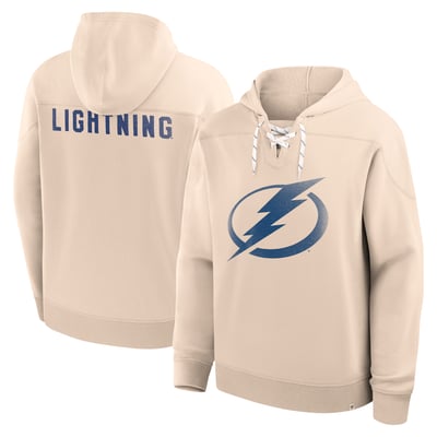 Men's Fanatics Cream Tampa Bay Lightning Vintage Hoodie