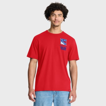 Men's Fanatics Red New York Rangers Crash The Net Legacy T-Shirt