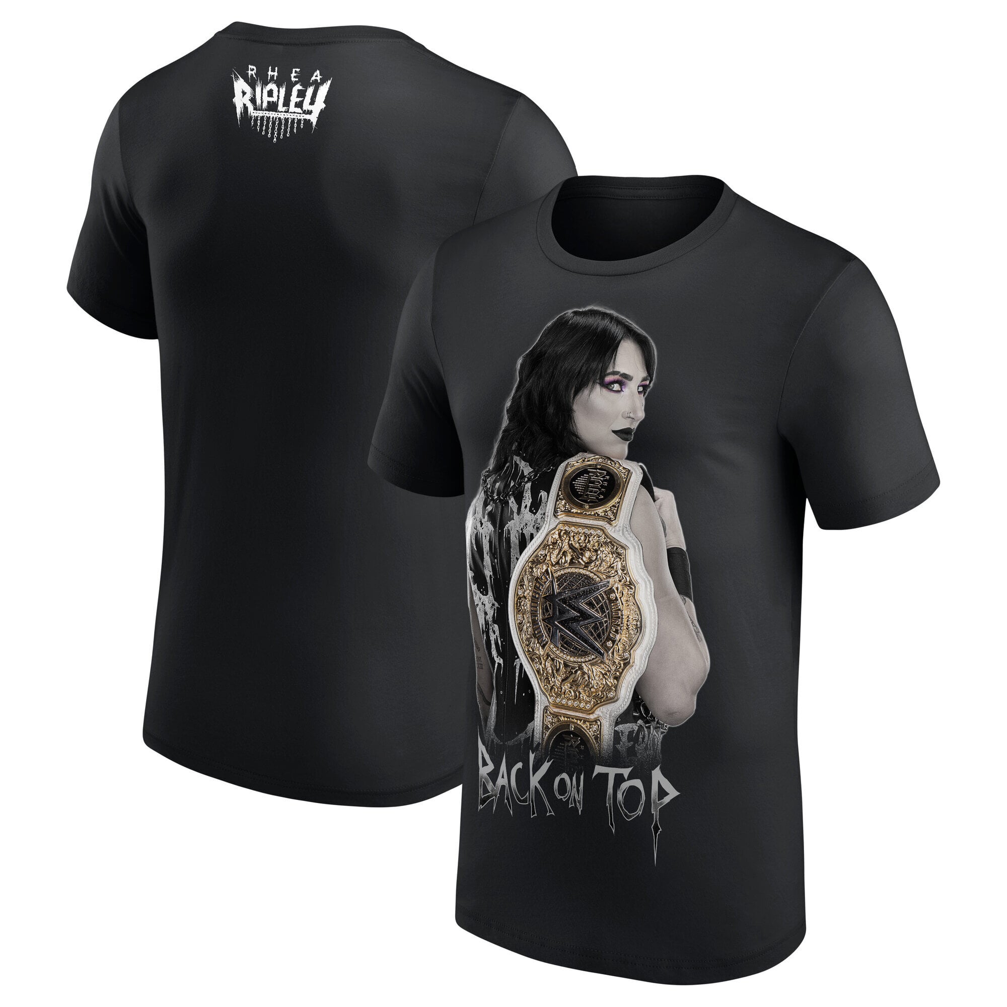 WWE Rhea Ripley Back On Top T-Shirt - Black - Mens