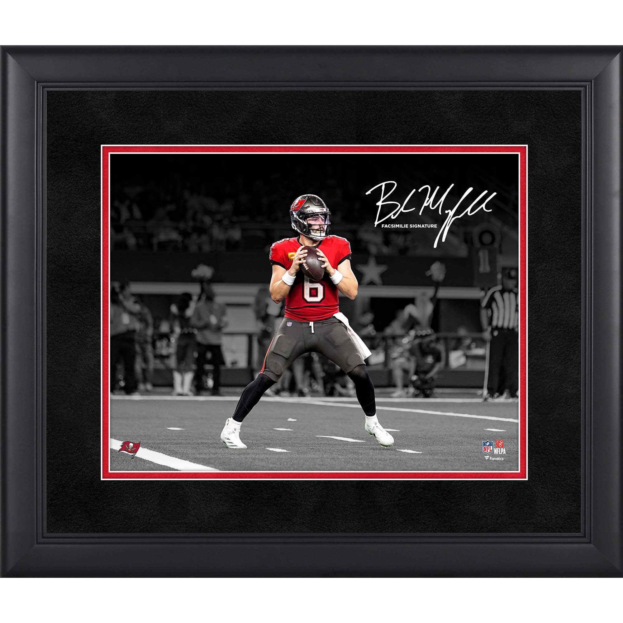 Baker Mayfield Tampa Bay Buccaneers Facsimile Signature Framed 11" x 14" Spotlight Photograph