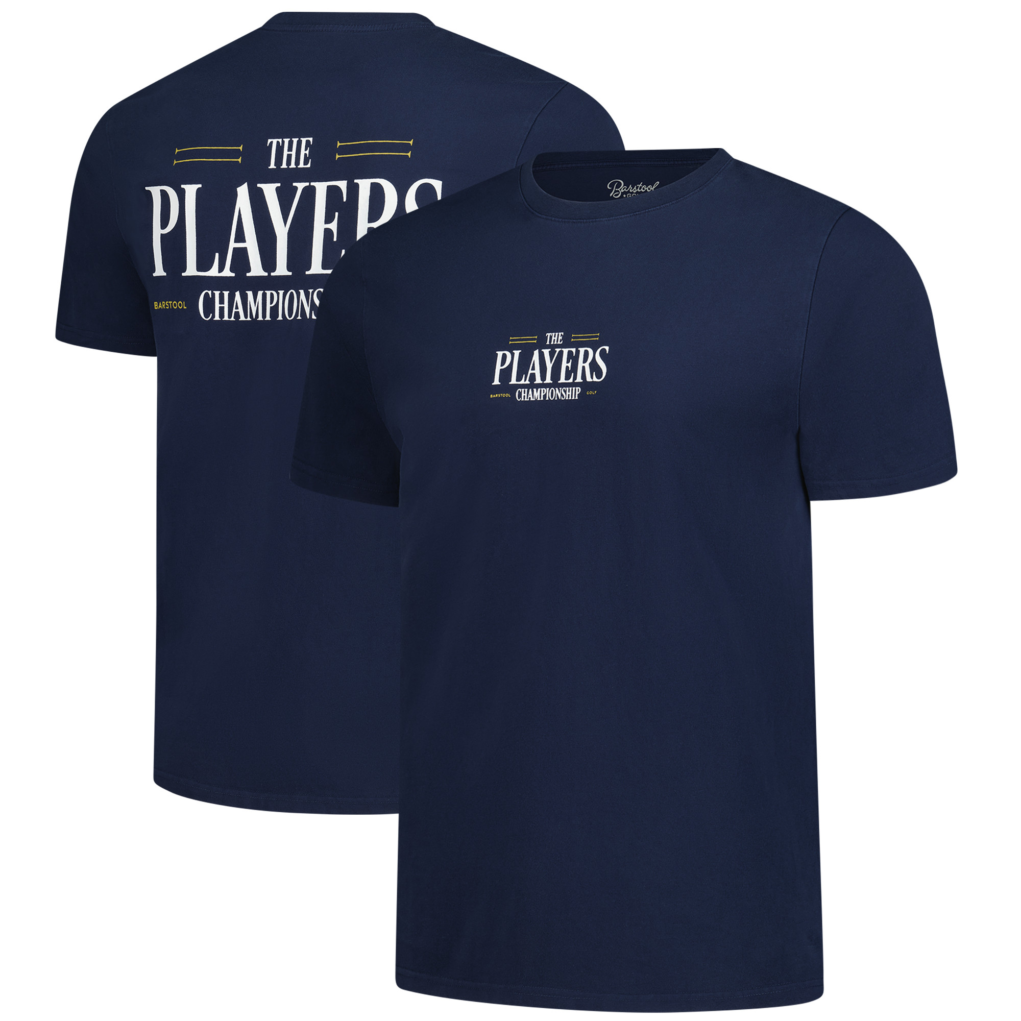Men’s Barstool Golf Navy 2025 THE PLAYERS Varsity Logo T-Shirt Men’s Barstool Golf Navy 2025 THE PLAYERS Varsity Logo T-Shirt