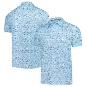 Men's Barstool Golf  Light Blue THE PLAYERS Florida Printed Polo