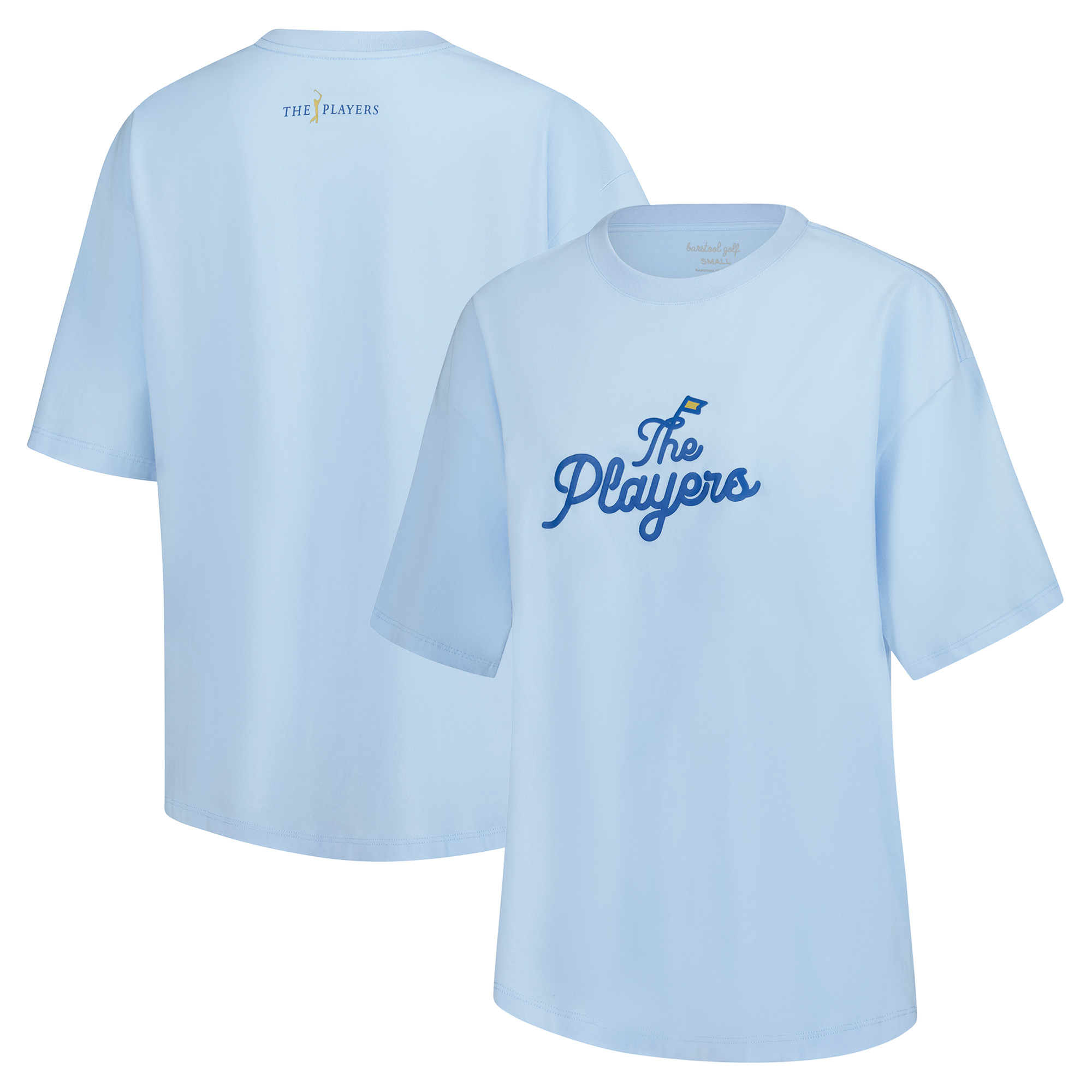 Women’s Barstool Golf Light Blue THE PLAYERS Oversized T-Shirt