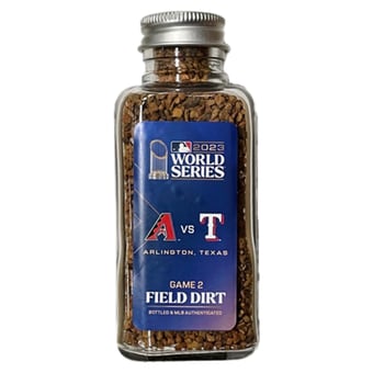 Arizona Diamondbacks vs. Texas Rangers 2023 World Series Game 2 Game-Used Dirt Jar