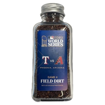 Texas Rangers vs. Arizona Diamondbacks 2023 World Series Game 4 Game-Used Dirt Jar