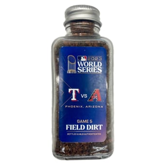 Texas Rangers vs. Arizona Diamondbacks 2023 World Series Game 5 Game-Used Dirt Jar