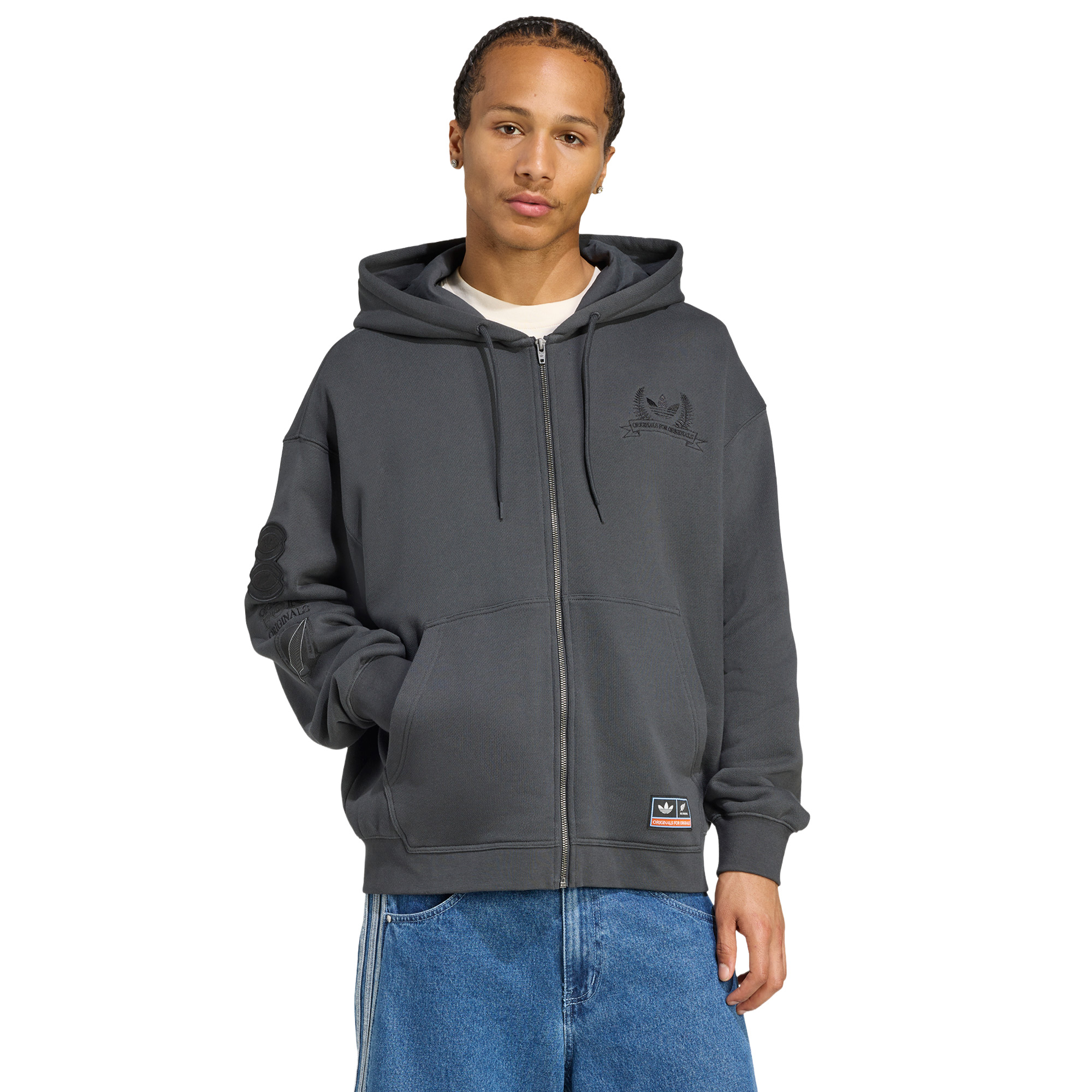 Men's All Blacks adidas Full-Zip Hoodie - Black
