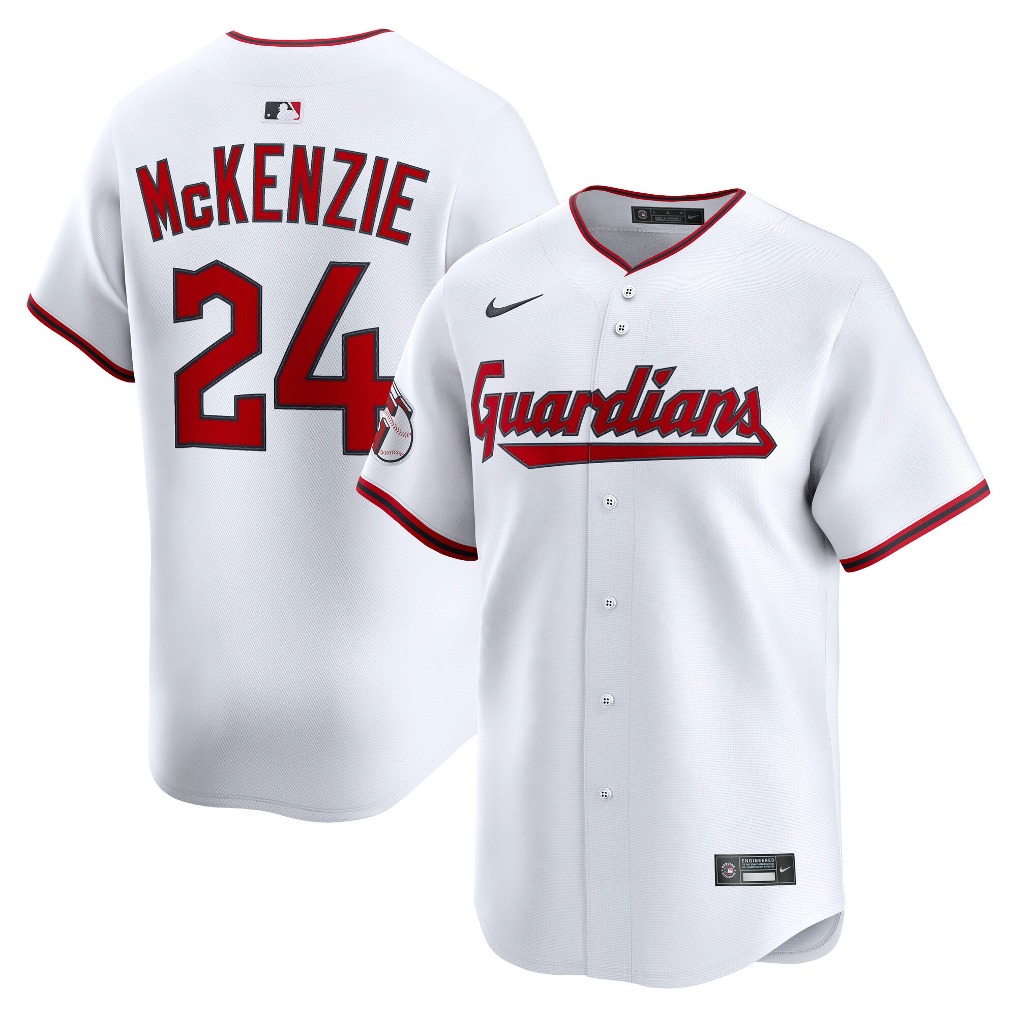 Men's Nike Triston McKenzie White Cleveland Guardians Home Limited Player Jersey