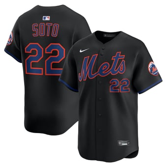 Men's Nike Juan Soto Black New York Mets Alternate Limited Player Jersey