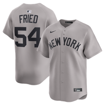 Men's Nike Max Fried Gray New York Yankees Road Limited Player Jersey