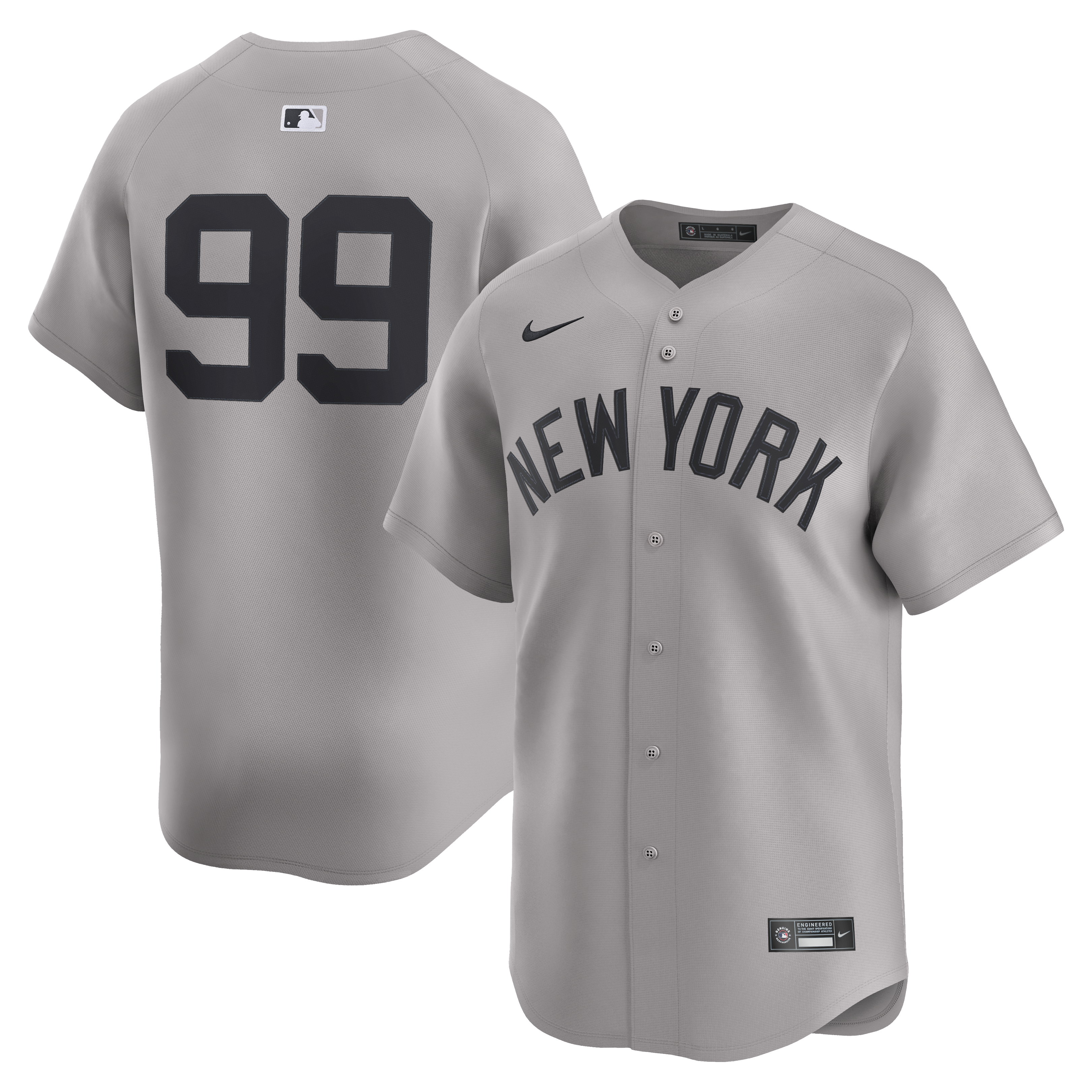 Men's Nike Aaron Judge Gray New York Yankees Road Limited Player Jersey