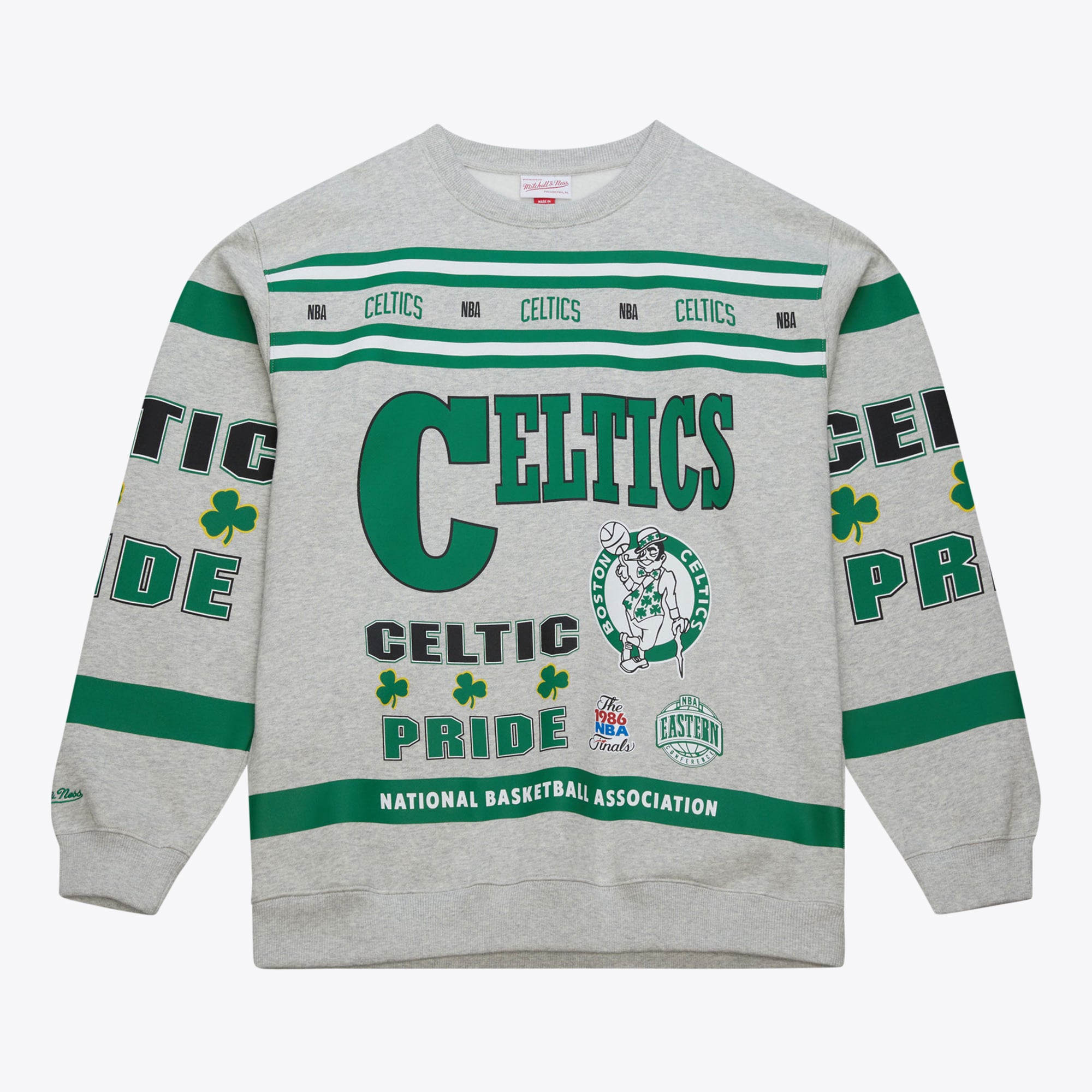 Boston Celtics Mitchell & Ness All Over Print Vintage Crew – Mens Boston Celtics Mitchell & Ness All Over Print Vintage Crew – Mens