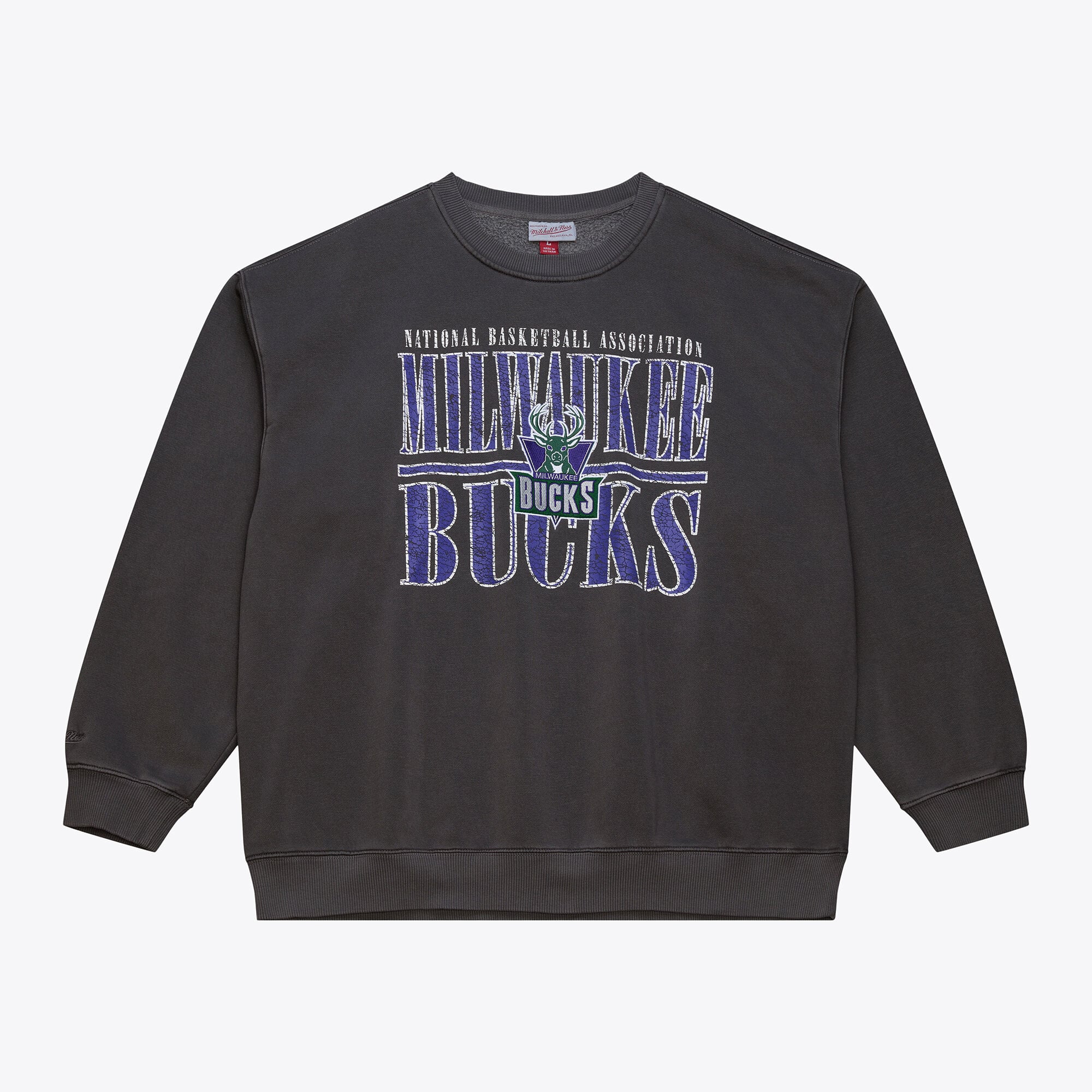 Milwaukee Bucks Mitchell & Ness Downtown Fleece Vintage Crew – Mens Milwaukee Bucks Mitchell & Ness Downtown Fleece Vintage Crew – Mens