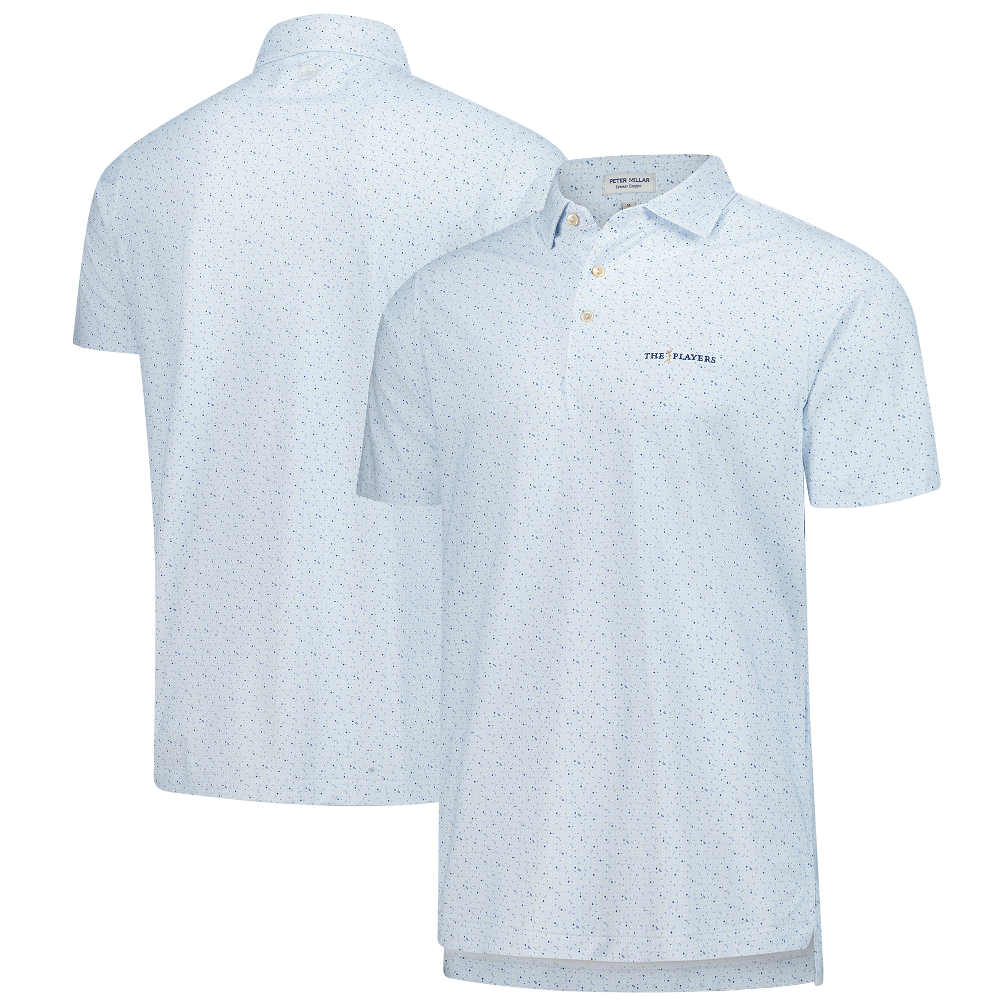 Men's Peter Millar  Light Blue THE PLAYERS Casa Nova Performance Mesh Polo