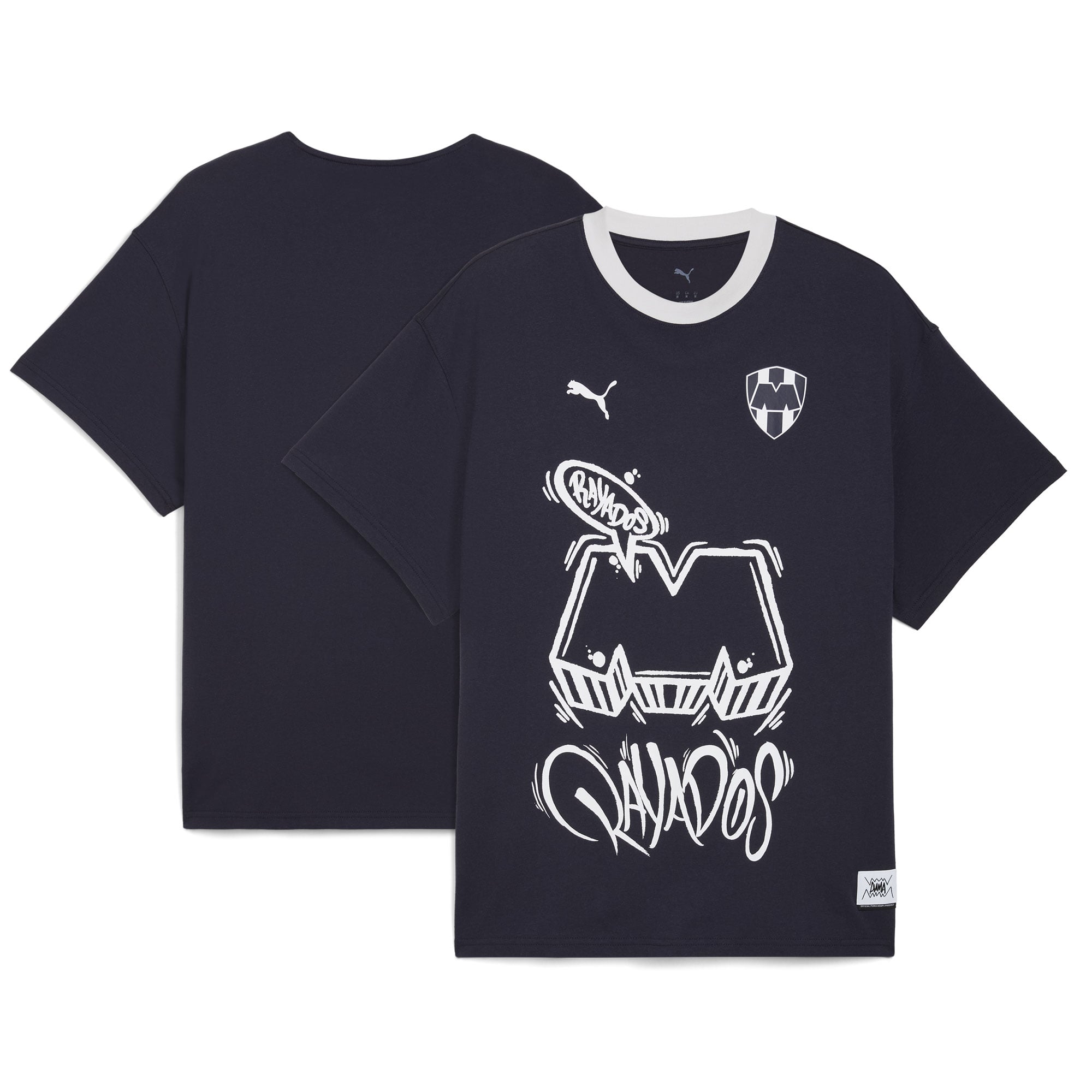 Men's Puma Navy CF Monterrey 2025 FIFA Club World Cup Hoops T-Shirt