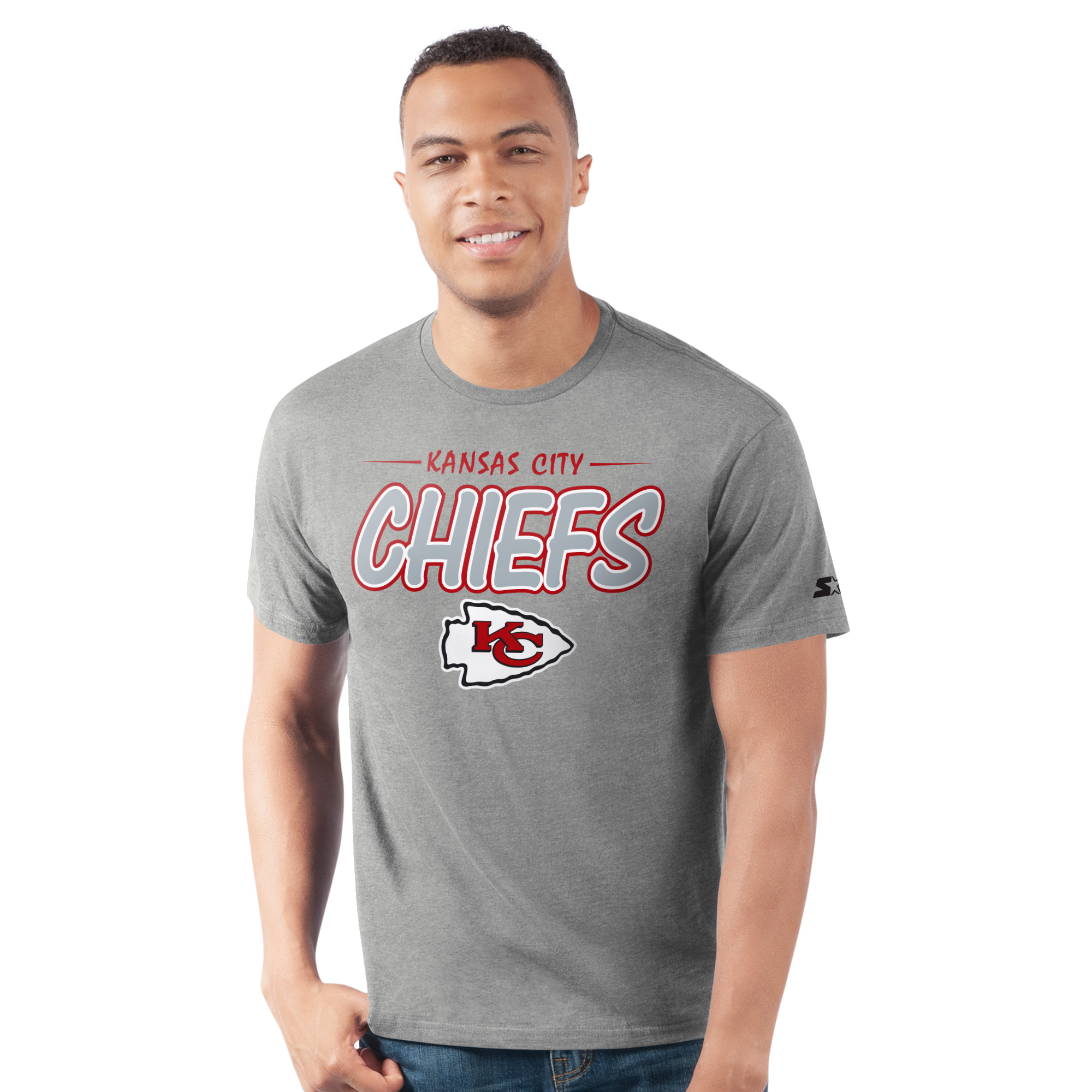 Men's Starter Heather Gray Kansas City Chiefs Prime Time T-Shirt