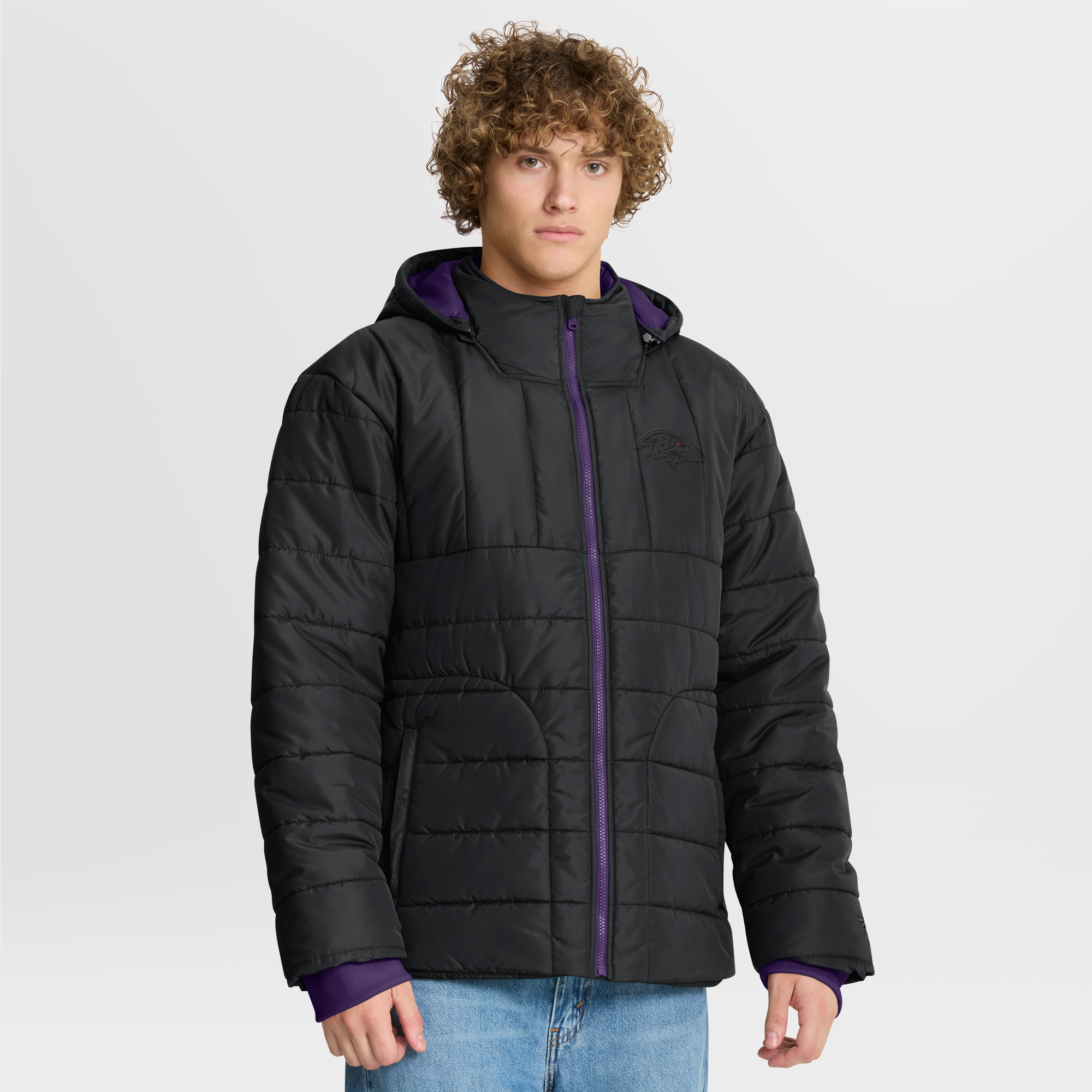 Men's Fanatics Black Baltimore Ravens Full-Zip Hooded Jacket