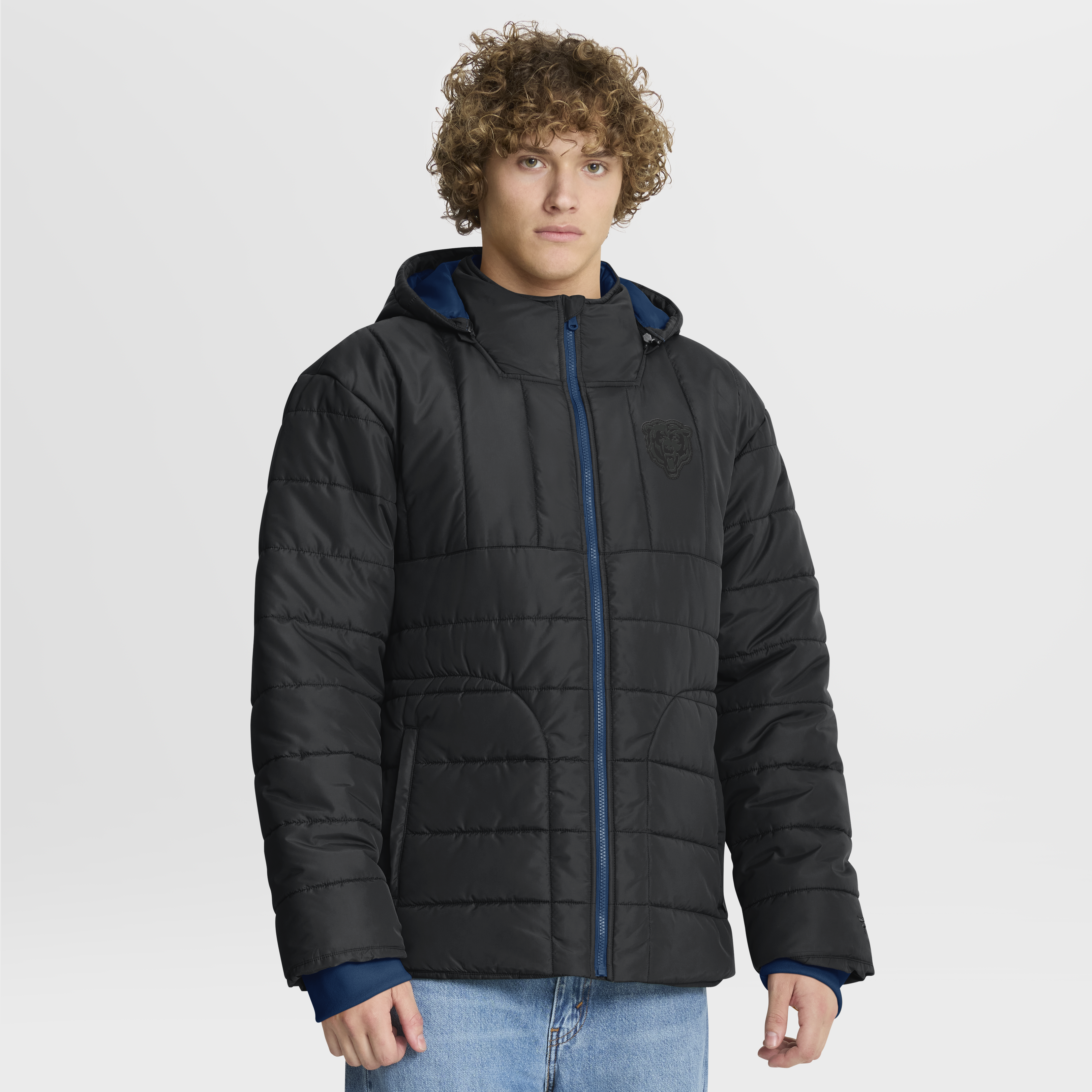 Men's Fanatics Black Chicago Bears Full-Zip Hooded Jacket