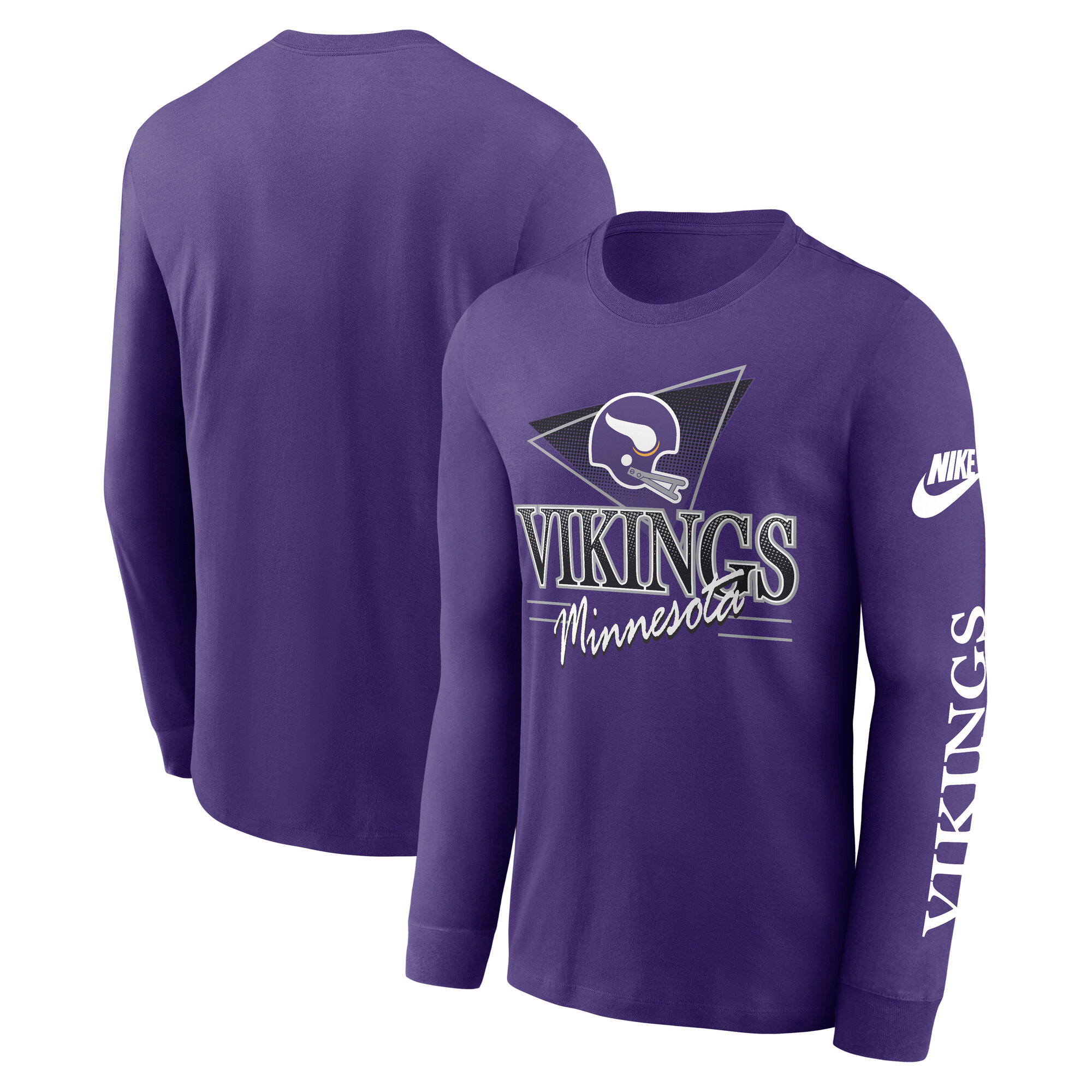 Nike Men's Purple Minnesota Vikings Rewind Long-Sleeve T-Shirt - Purple