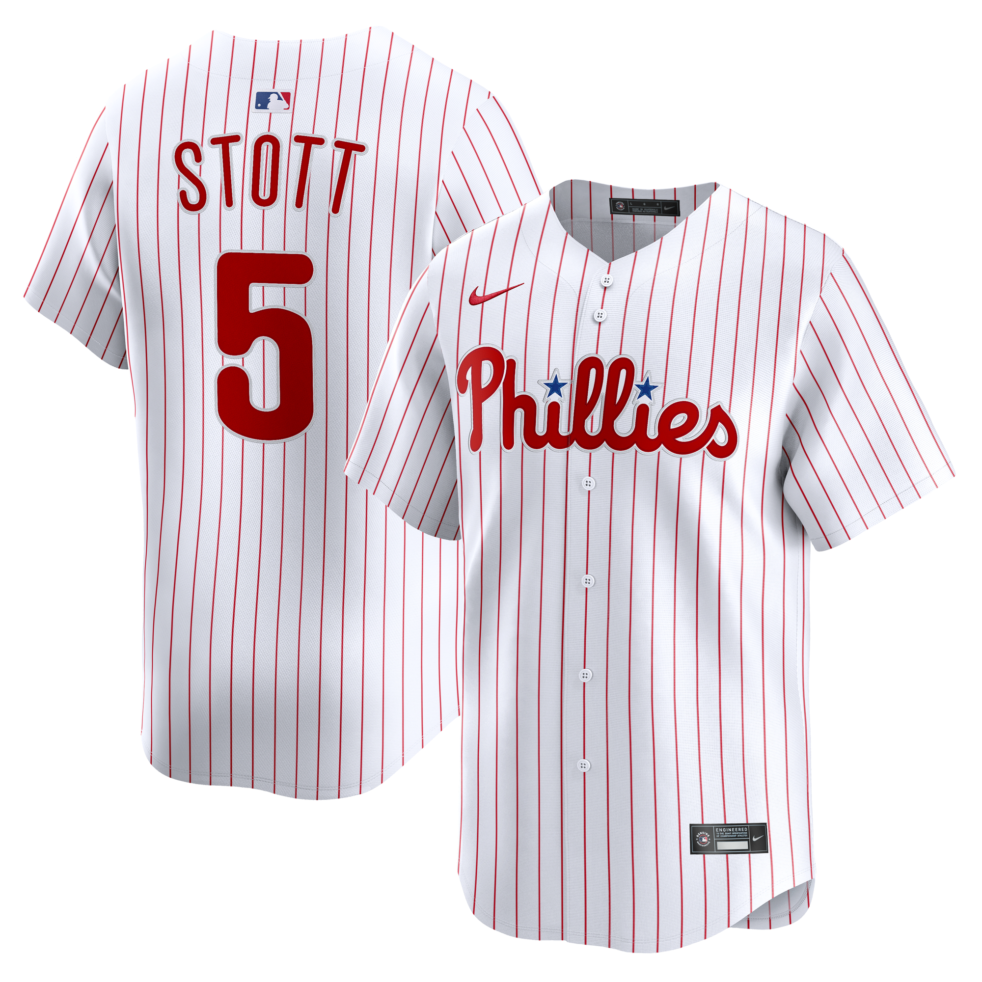 Men's Nike Bryson Stott White Philadelphia Phillies Home Limited Player Jersey