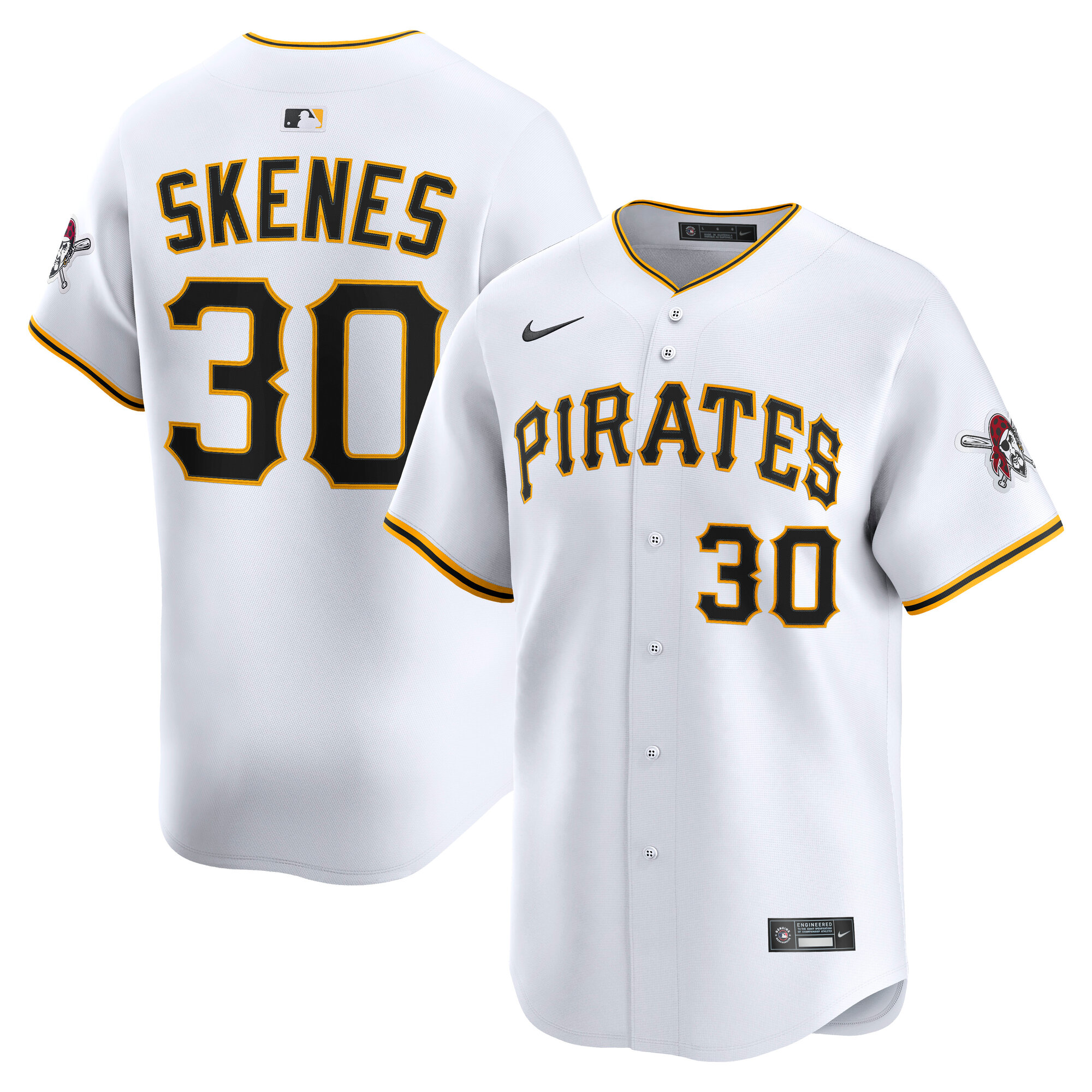 Men's Nike Paul Skenes White Pittsburgh Pirates Home Limited Player Jersey