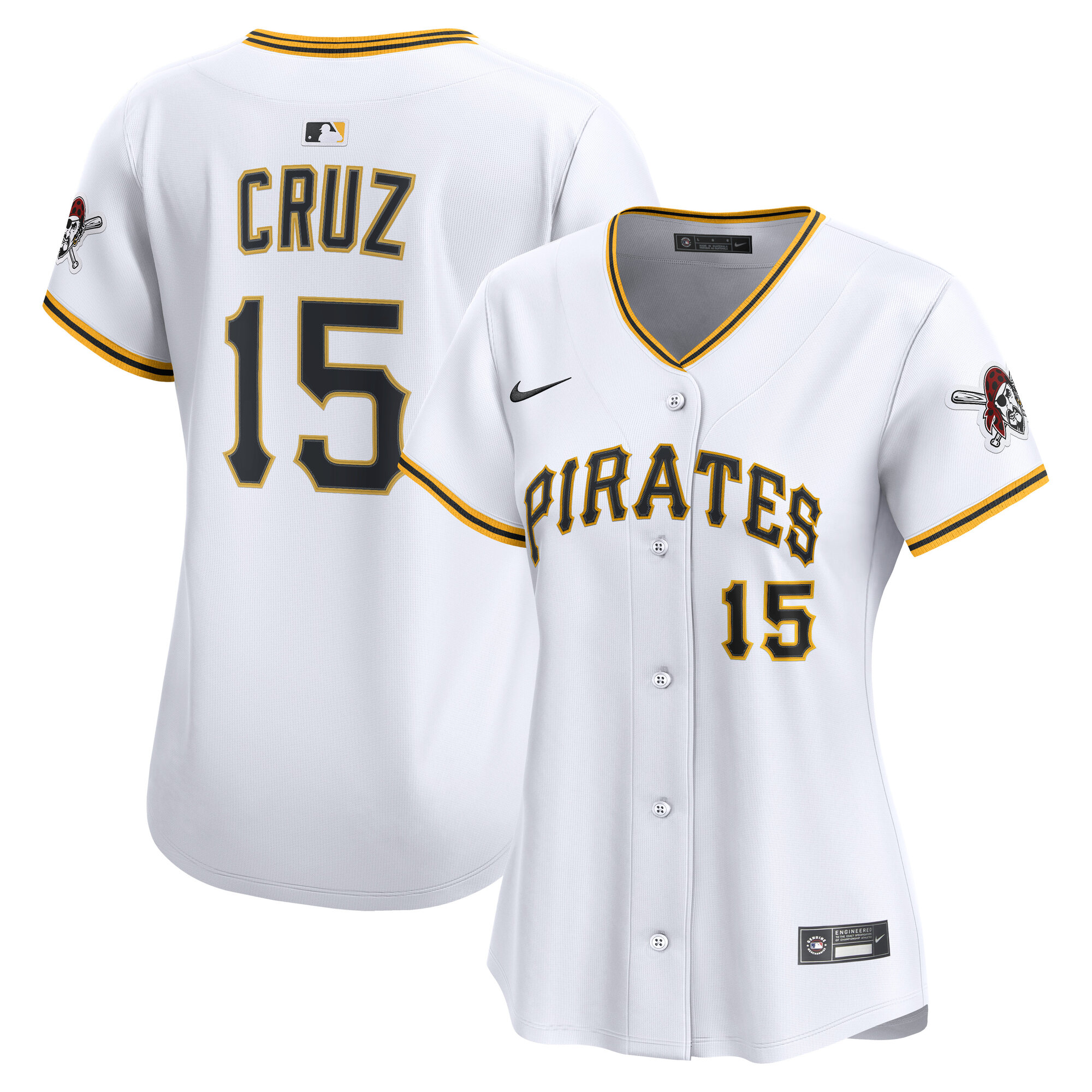 Women's Nike Oneil Cruz White Pittsburgh Pirates Home Limited Player Jersey