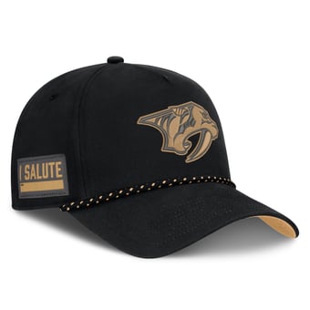 Men's Fanatics  Black Nashville Predators Military Appreciation Authentic Pro A-Frame Adjustable Hat