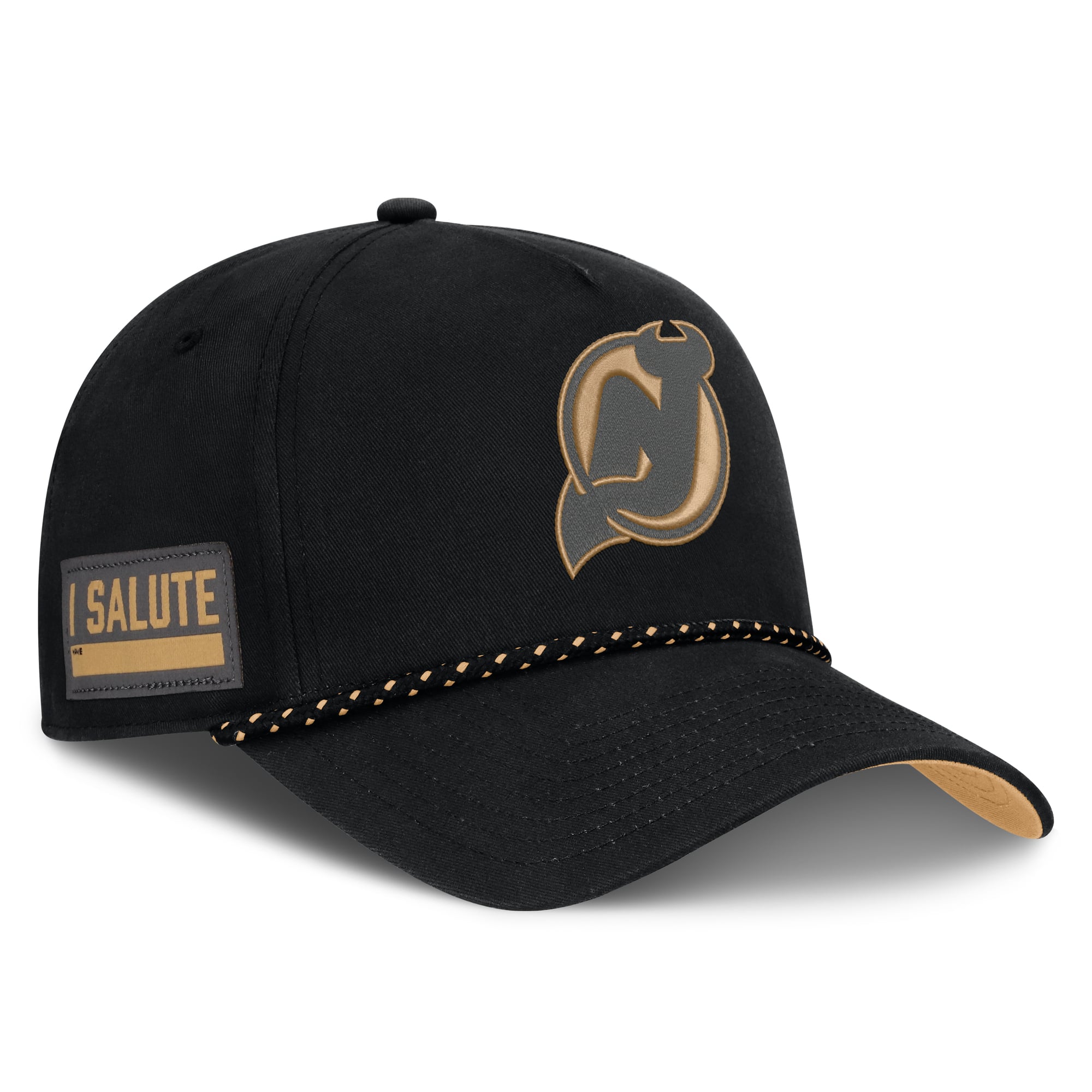 Men's Fanatics  Black New Jersey Devils Military Appreciation Authentic Pro A-Frame Adjustable Hat