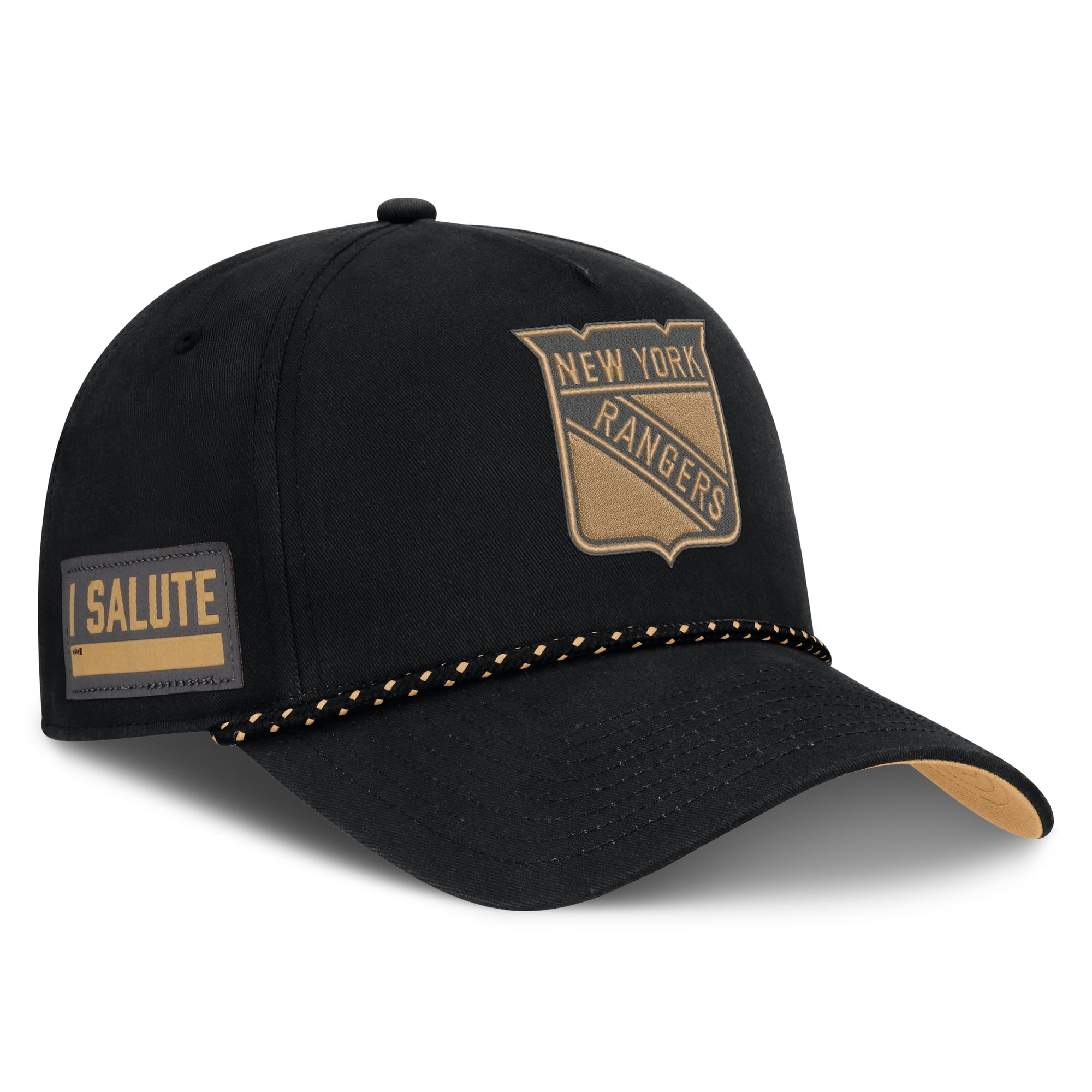 Men's Fanatics  Black New York Rangers Military Appreciation Authentic Pro A-Frame Adjustable Hat