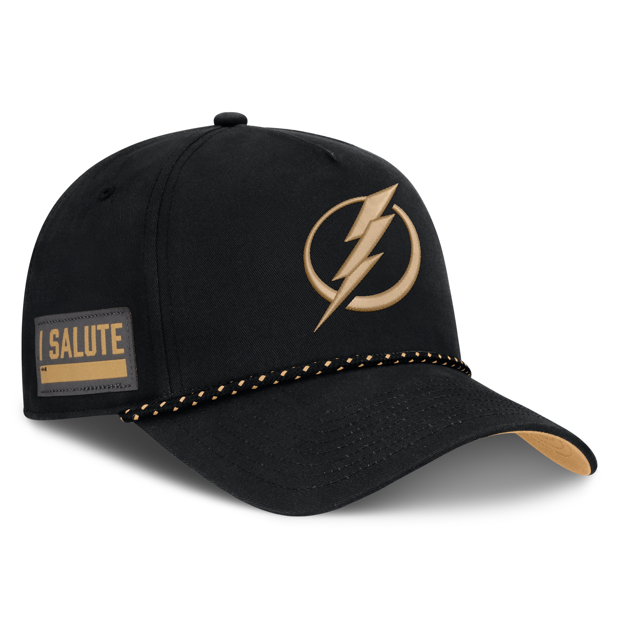 Men's Fanatics  Black Tampa Bay Lightning Military Appreciation Authentic Pro A-Frame Adjustable Hat