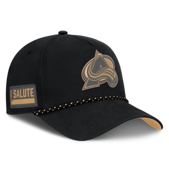 Men's Fanatics  Black Colorado Avalanche Military Appreciation Authentic Pro A-Frame Adjustable Hat